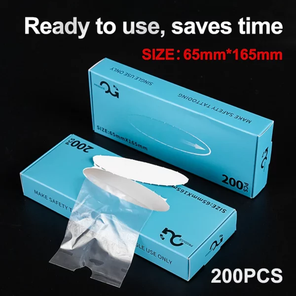 Blue boxes of mask safety covers, 200 pieces, with plastic covers displayed.