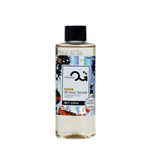 Bottle of OG Color Solution with colorful label design.