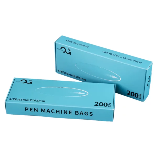 7_7cbf7d83-cf51-4d3a-8392-550c5633e6c1 Two blue boxes of pen machine bags, 200 pieces each.
