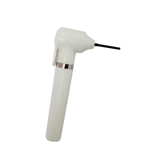 White dental handpiece with a black nozzle.